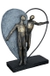 Mobile Preview: Gilde Metall Poly Skulptur "Heartbeat" 31 cm
