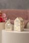 Preview: Deko Haus Biaza LED Fenster mit Streifenfenster creme weiss - Tiziano