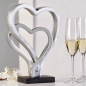 Preview: Skulptur "Hearts" antik-silber 30 cm Gilde