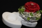 Preview: Seidenblumengesteck rote Rose im Duoteelicht Rivolo