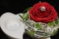 Preview: Seidenblumengesteck rote Rose im Duoteelicht Rivolo