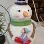 Preview: Schneemann mit Puppe Dekofigur Snowman Winter Advent Weihnachten Schnee Weihnachtsdeko NEU