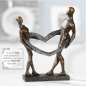 Preview: Gilde Design Skulptur "Connected"Poly broncefinish Mann und Frau