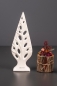 Preview: Deko Baum Cipresso creme weiß 28 cm Tiziano