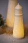 Preview: Deko Leuchtturm Farol LED creme weiß 23 cm - Tiziano