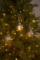 Preview: Tiziano Christbaum Kugel Vila LED mit Santa silber/gold 8 cm