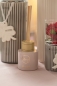 Mobile Preview: Tiziano Raumduft Diffuser Senza Cherry Blossom Glas weiß/gold 10 cm