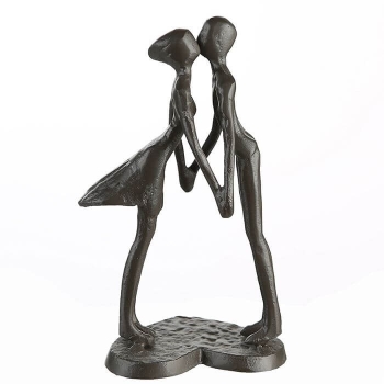 Design Skulptur "Heartbeat" brüniert 15 cm