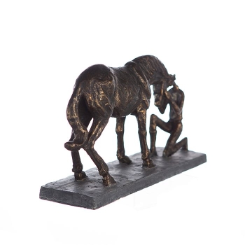 Gilde Skulptur"Comprehension"Poly broncefarbig