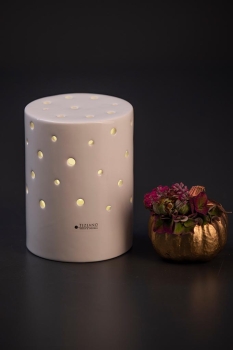 Deko Lichtsäule Latuna LED weiß creme 22 cm - Tiziano