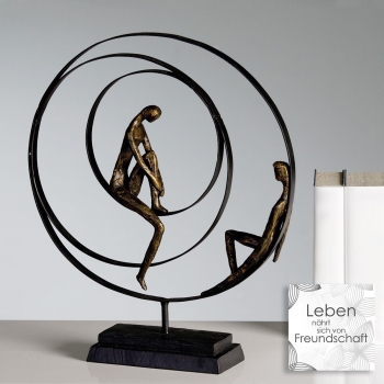 Skulptur Dekofigur "Patience" bronce Farbe