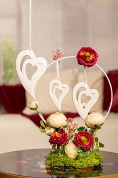 Deko Herz Hänger Alida creme weiß 11 cm - Tiziano