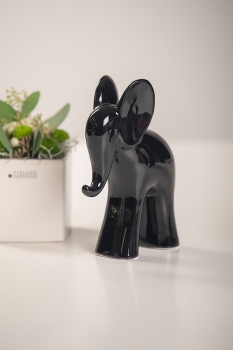 Dekofigur Elefant Aron schwarz 18 cm