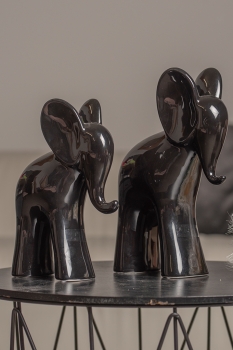 Dekofigur Elefant Aron schwarz 23 cm