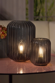 Tiziano Krono LED - Lampe Bali grau 23 cm