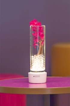 Deko Blumenvase Castello LED creme-weiss 28,0 cm - Tiziano Design
