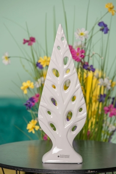 Deko Baum Cipresso creme weiß 28 cm Tiziano