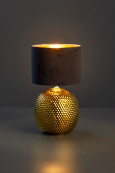 Lampe Aileen Krono rund gold/samt 40 cm