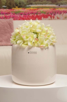 Blumentopf Bellagio creme weiß 18 cm