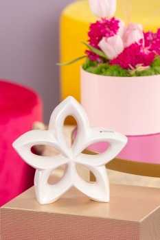 Tiziano Deko Blume Lorina creme weiss 15 cm