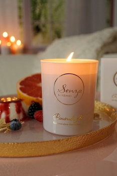Duftkerze Senza Panna Cotta Glas weiss 9,7 cm - Tiziano Design
