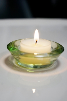 Glas Trixy Teelicht klar-grün 8 cm
