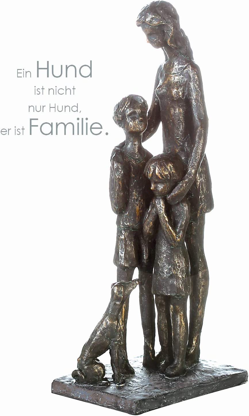 Gilde- Skulptur Tierlieb - aus Kunstharz/Polyresin bronzefarbene Figuren  Höhe 31 cm|Geschenke, Geschenke, Blumen