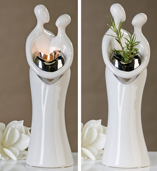 Figurenpaar Vase oder Teelichtleuchter
