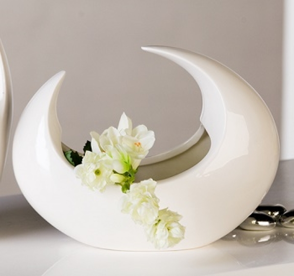 Vase "Luna" weiß Höhe 17,0 cm x Breite 21,0 cm