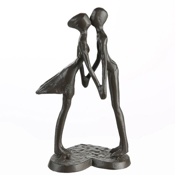 Design Skulptur "Heartbeat" brüniert 15 cm