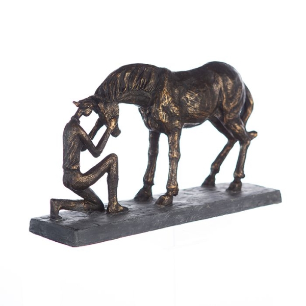 Gilde Skulptur"Comprehension"Poly broncefarbig