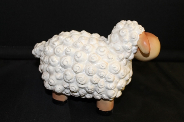 Bunte lustige Schafe mini weiss