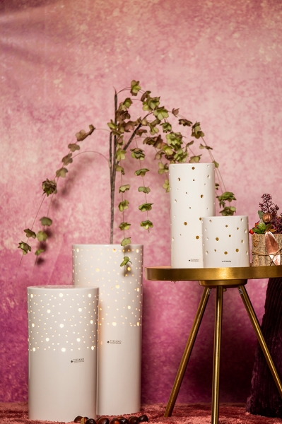 Deko Lichtsäule Latuna LED weiß creme 22 cm - Tiziano