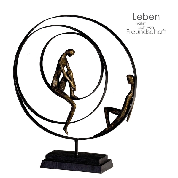 Skulptur Dekofigur "Patience" bronce Farbe