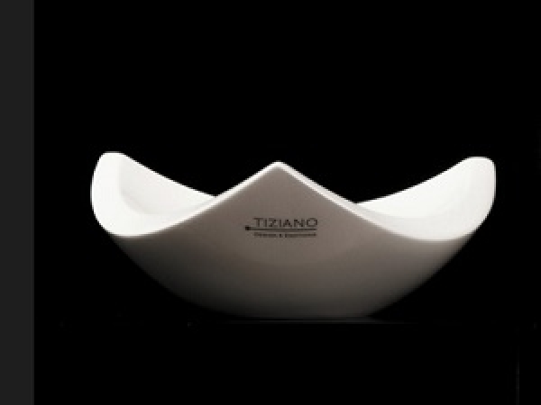Deko Schale Triolo creme weiß 20 cm Tiziano