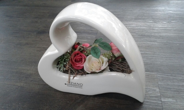 Deko Pflanzschale Avellino creme weiss 20,0 cm - Tiziano