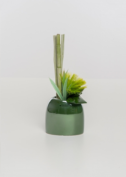 Vase Caruso dunkelgrün 14 cm breit