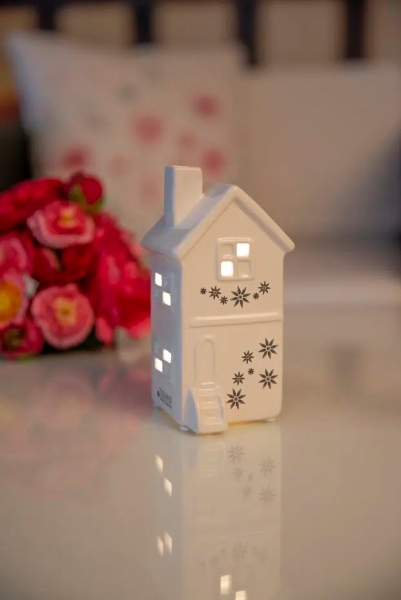 Haus Caprera LED mit Blüten creme weiß - Tiziano
