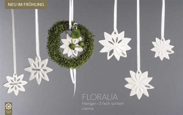 Dekohänger Floralia offen creme weiß 9 cm