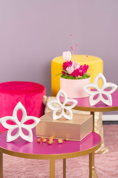 Deko Blume Lorina creme weiss 15 cm - Tiziano
