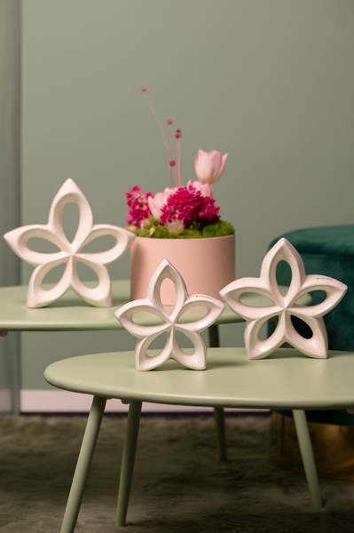 Deko Blume Lorina creme weiss 15 cm - Tiziano