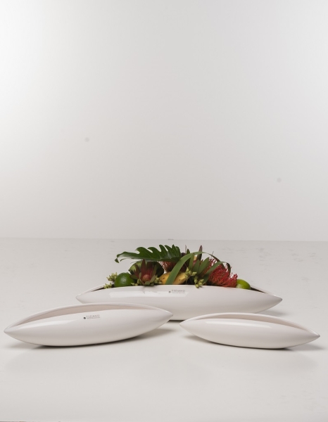 Deko Schale Tevere creme weiss 32 cm Tiziano