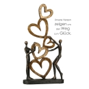 Skulptur "Herz auf Herz" 41 cm
