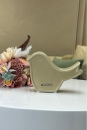 Tiziano handgefertigter Keramikvogel “Xanita” – Elegante Wohnkultur in Avena Matt